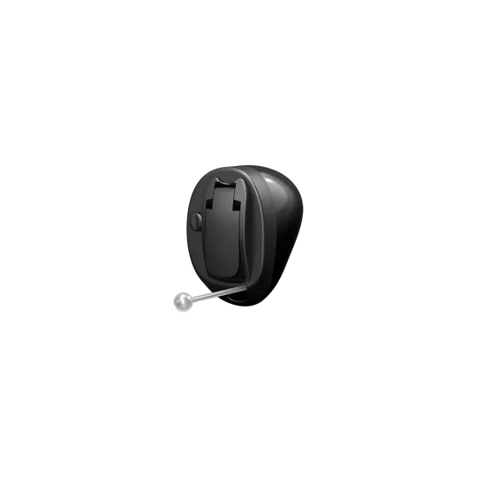 Custom-molded completely-in-canal hearing aid with its removal cord