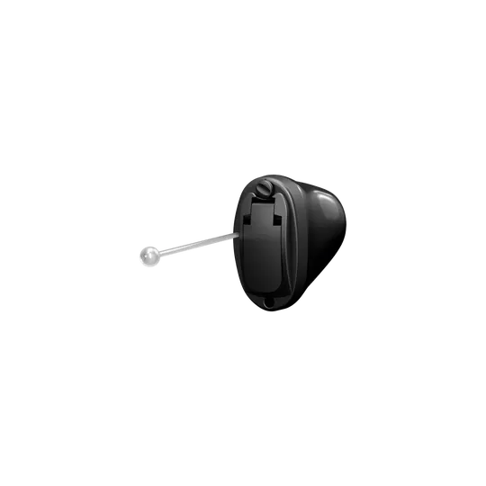 Invisible-in-canal hearing aid with its clear removal cord